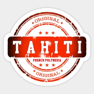 TAHITI  Island Logo Stamp Sticker